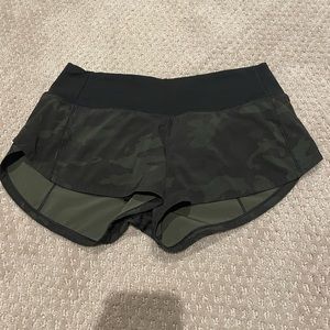 Lululemon Speed Up Camo Shorts